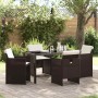 Conjunto de Comedor de Jardín 5 pcs Marrón ratán sintético en Sillas de jardín | Comprar online en Foru.es