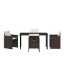 Conjunto de Comedor de Jardín 5 pcs Marrón ratán sintético en Sillas de jardín | Comprar online en Foru.es