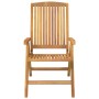 Sillas de jardín reclinables y cojines 4 uds madera maciza teca de vidaXL, Sillas de jardín - Ref: Foro24-3196466, Precio: 66...