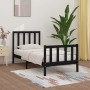Estructura de cama madera maciza negro 100x200 cm de vidaXL, Camas y somieres - Ref: Foro24-3106827, Precio: 129,48 €, Descue...