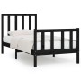 Estructura de cama madera maciza negro 100x200 cm de vidaXL, Camas y somieres - Ref: Foro24-3106827, Precio: 129,48 €, Descue...