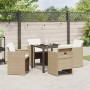 Conjunto de Comedor de Jardín 5 pcs Beige ratán sintético en Sillas de jardín | Comprar online en Foru.es