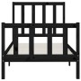 Estructura de cama madera maciza negro 100x200 cm de vidaXL, Camas y somieres - Ref: Foro24-3106827, Precio: 129,48 €, Descue...