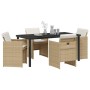 Conjunto de Comedor de Jardín 5 pcs Beige ratán sintético en Sillas de jardín | Comprar online en Foru.es