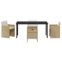 Conjunto de Comedor de Jardín 5 pcs Beige ratán sintético en Sillas de jardín | Comprar online en Foru.es