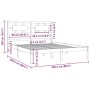 Estructura de cama de madera maciza de pino negra 200x200 cm de vidaXL, Camas y somieres - Ref: Foro24-3107377, Precio: 163,9...