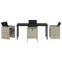 Conjunto de Comedor de Jardín 5 pcs Gris Claro ratán sintético en Sillas de jardín | Comprar online en Foru.es
