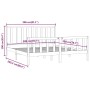 Estructura de cama de madera maciza gris 200x200 cm de vidaXL, Camas y somieres - Ref: Foro24-3106855, Precio: 166,25 €, Desc...