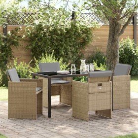 Conjunto de Comedor de Jardín 5 pcs Beige ratán sintético en Sillas de jardín | Comprar online en Foru.es