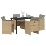 Conjunto de Comedor de Jardín 5 pcs Beige ratán sintético en Sillas de jardín | Comprar online en Foru.es