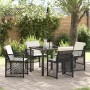 Conjunto de Comedor de Jardín 5 pcs Negro ratán sintético en Mesas de jardín | Comprar online en Foru.es