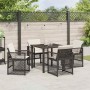 Conjunto de Comedor de Jardín 5 pcs Negro ratán sintético en Mesas de jardín | Comprar online en Foru.es