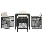 Conjunto de Comedor de Jardín 5 pcs Negro ratán sintético en Mesas de jardín | Comprar online en Foru.es
