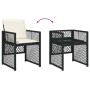 Conjunto de Comedor de Jardín 5 pcs Negro ratán sintético en Mesas de jardín | Comprar online en Foru.es