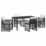 Conjunto de Comedor de Jardín 5 pcs Negro ratán sintético en Mesas de jardín | Comprar online en Foru.es
