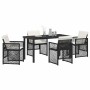 Conjunto de Comedor de Jardín 5 pcs Negro ratán sintético en Mesas de jardín | Comprar online en Foru.es