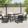 Conjunto de Comedor de Jardín 5 pcs Negro ratán sintético en Mesas de jardín | Comprar online en Foru.es
