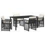 Conjunto de Comedor de Jardín 5 pcs Negro ratán sintético en Mesas de jardín | Comprar online en Foru.es