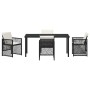 Conjunto de Comedor de Jardín 5 pcs Negro ratán sintético en Mesas de jardín | Comprar online en Foru.es