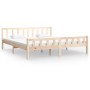 Estructura de cama de madera maciza 160x200 cm de vidaXL, Camas y somieres - Ref: Foro24-810689, Precio: 128,44 €, Descuento: %