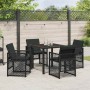 Conjunto de Comedor de Jardín 5 pcs Negro ratán sintético en Mesas de jardín | Comprar online en Foru.es