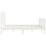 Estructura de cama de madera maciza de pino blanco 140x200 cm de vidaXL, Camas y somieres - Ref: Foro24-3107614, Precio: 132,...