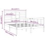 Estructura de cama de madera maciza de pino blanco 140x200 cm de vidaXL, Camas y somieres - Ref: Foro24-3107614, Precio: 132,...