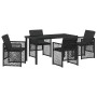 Conjunto de Comedor de Jardín 5 pcs Negro ratán sintético en Mesas de jardín | Comprar online en Foru.es