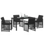 Conjunto de Comedor de Jardín 5 pcs Negro ratán sintético en Mesas de jardín | Comprar online en Foru.es