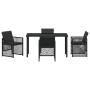 Conjunto de Comedor de Jardín 5 pcs Negro ratán sintético en Mesas de jardín | Comprar online en Foru.es