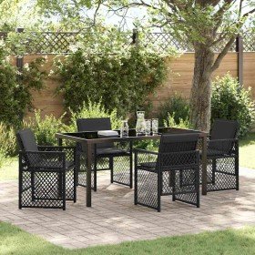 Conjunto de Comedor de Jardín 5 pcs Negro ratán sintético en Mesas de jardín | Comprar online en Foru.es
