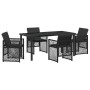 Conjunto de Comedor de Jardín 5 pcs Negro ratán sintético en Mesas de jardín | Comprar online en Foru.es