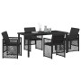 Conjunto de Comedor de Jardín 5 pcs Negro ratán sintético en Mesas de jardín | Comprar online en Foru.es