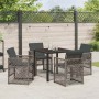 Conjunto de Comedor de Jardín 5 pcs Gris ratán sintético en Mesas de jardín | Comprar online en Foru.es