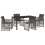 Conjunto de Comedor de Jardín 5 pcs Gris ratán sintético en Mesas de jardín | Comprar online en Foru.es