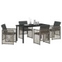 Conjunto de Comedor de Jardín 5 pcs Gris ratán sintético en Mesas de jardín | Comprar online en Foru.es