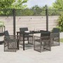 Conjunto de Comedor de Jardín 5 pcs Gris ratán sintético en Mesas de jardín | Comprar online en Foru.es