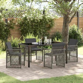 Conjunto de Comedor de Jardín 5 pcs Gris ratán sintético en Mesas de jardín | Comprar online en Foru.es