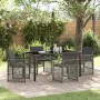 Conjunto de Comedor de Jardín 5 pcs Gris ratán sintético en Mesas de jardín | Comprar online en Foru.es