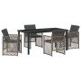 Conjunto de Comedor de Jardín 5 pcs Gris ratán sintético en Mesas de jardín | Comprar online en Foru.es