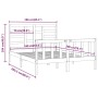 Estructura de cama de madera maciza de pino blanco 160x200 cm de vidaXL, Camas y somieres - Ref: Foro24-3107624, Precio: 142,...