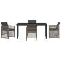 Conjunto de Comedor de Jardín 5 pcs Gris ratán sintético en Mesas de jardín | Comprar online en Foru.es