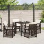 Conjunto de Comedor de Jardín 5 pcs Marrón ratán sintético en Mesas de jardín | Comprar online en Foru.es