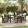Conjunto de Comedor de Jardín 5 pcs Marrón ratán sintético en Mesas de jardín | Comprar online en Foru.es