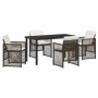 Conjunto de Comedor de Jardín 5 pcs Marrón ratán sintético en Mesas de jardín | Comprar online en Foru.es