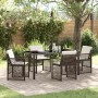 Conjunto de Comedor de Jardín 5 pcs Marrón ratán sintético en Mesas de jardín | Comprar online en Foru.es