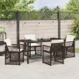 Conjunto de Comedor de Jardín 5 pcs Marrón ratán sintético en Mesas de jardín | Comprar online en Foru.es