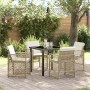 Conjunto de Comedor de Jardín 5 pcs Beige ratán sintético en Mesas de jardín | Comprar online en Foru.es