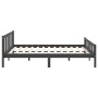 Estructura de cama madera maciza gris King Size 150x200 cm de vidaXL, Camas y somieres - Ref: Foro24-810686, Precio: 132,40 €...