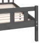 Estructura de cama madera maciza gris King Size 150x200 cm de vidaXL, Camas y somieres - Ref: Foro24-810686, Precio: 132,40 €...